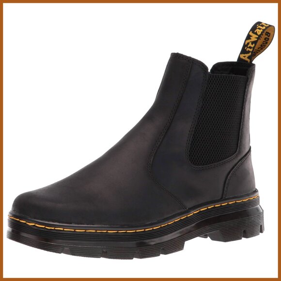 Leather Chelsea Boots Pull-On Style Ankle Height